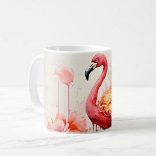 Caneca De Café Tropical Flamingo Fantasy Paradise Bloom