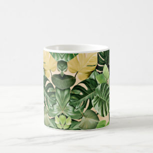 Caneca De Café Tropical/Havaiana/Folha