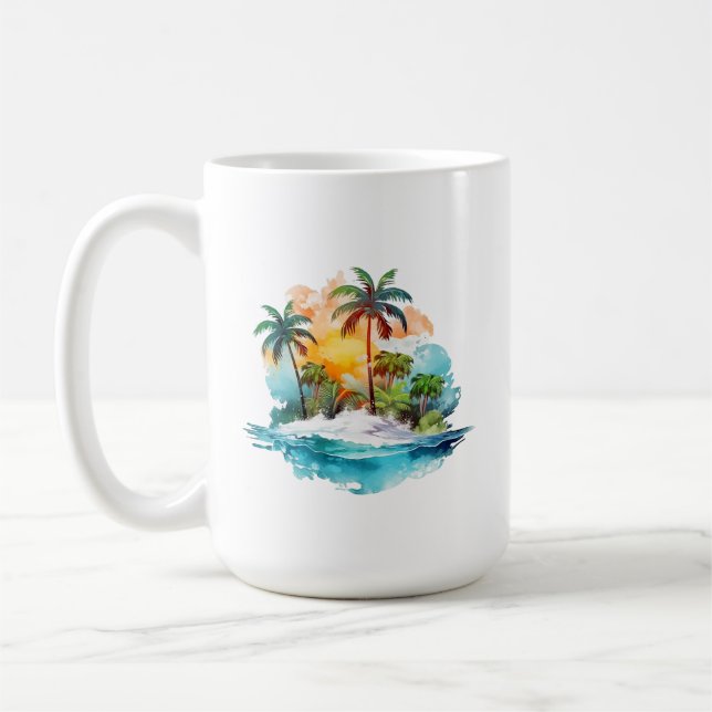 Caneca De Café Tropical Island Mug (Esquerda)