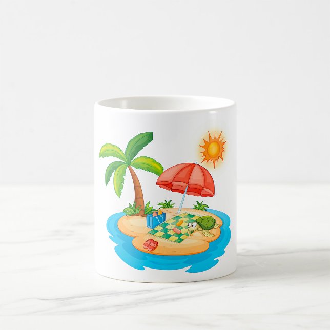 Caneca De Café Tropical Island Picnic Coffee Mug (Criador carregado)