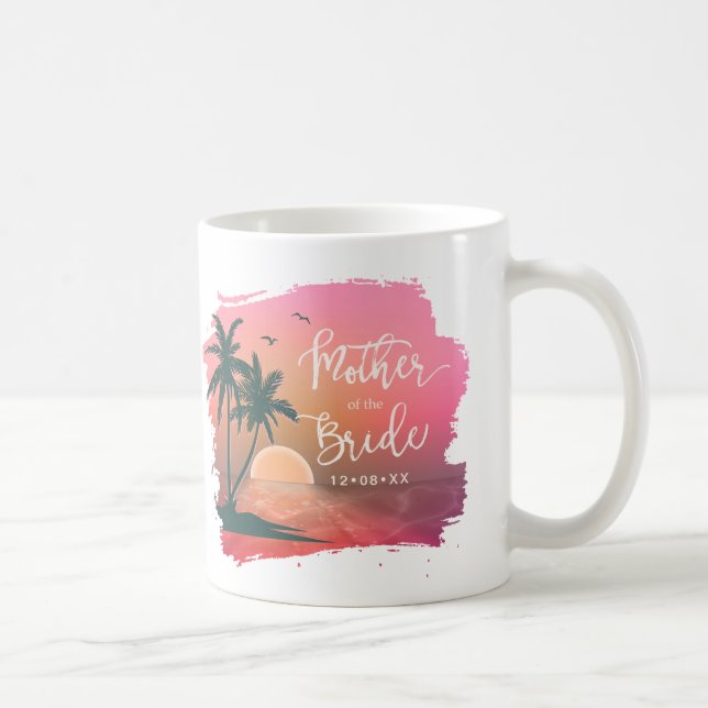 Caneca De Café Tropical Isle Madre do Bride Pink ID581 (Direita)