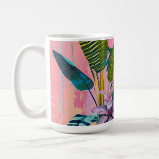 Caneca De Café Tropical Jungle Art Print – Vibrant Botanical