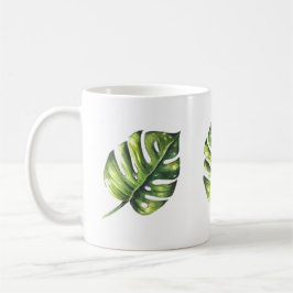 Caneca De Café Tropical Leaf Mug - Elegância Inspirada na Naturez