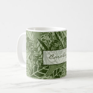 Caneca De Café Tropical mug with your name