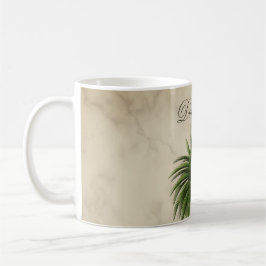 Caneca De Café Tropical Palm Tree Marbled Chic Personal