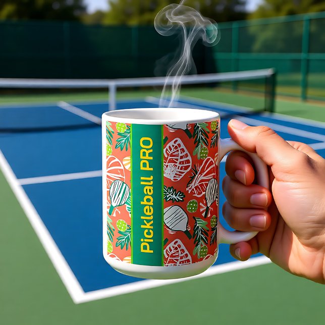 Caneca De Café Tropical Pickleball Paradise Custom Socks (Tropical Pickleball Paradise Custom Socks Coffee Mug)