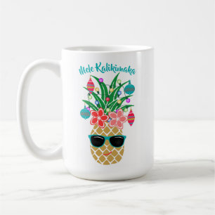 Caneca De Café Tropical Pineapple Mele Kalikimaka Natal
