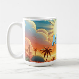 Caneca De Café Tropical Sunrise Personalizado