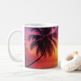 Caneca De Café Tropical Sunset Paradise Mug - Ocean View Gift