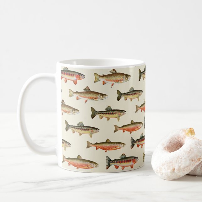 Caneca De Café Trout Galore Cream Fisheries (Com Donut)