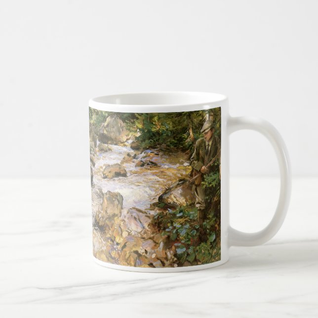 Caneca De Café Trout Stream no Tirol de John Singer Sargent (Direita)