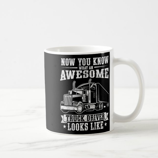 Caneca De Café Truck Driver Art For Men Women Truck Driver Trucki (Direita)
