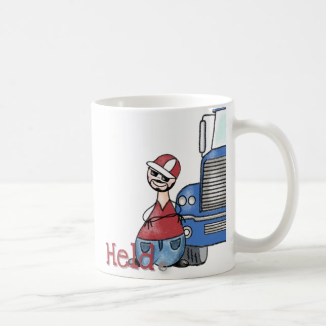 Caneca De Café Trucker Mug Held Punkt (Direita)
