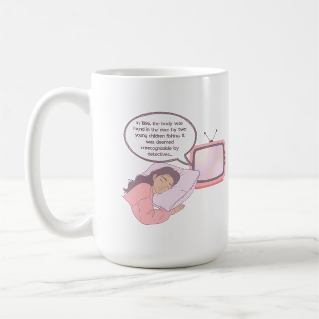Caneca De Café True Crime Lover Minimalist Design | Dark Humor (Esquerda)