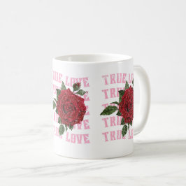 Caneca De Café True Love Rose Romantic Valentine's Day