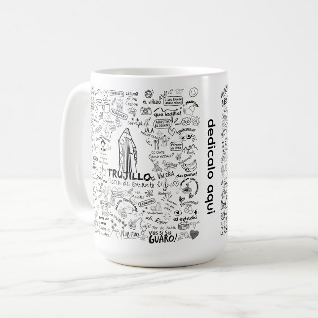 Caneca De Café Trujillo Venezuela Tierra de Encanto – Orgullo Ve (Frente Esquerda)
