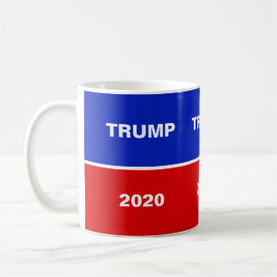 Caneca De Café Trump 2020 em Azul Vermelho e Branco