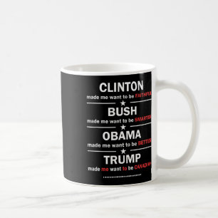 Caneca De Café Trump 2020 Funny Clinton Bush Obama Trump Canadens