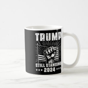Caneca De Café Trump 2024 Ainda De Pé Bandeira Americana Donald T