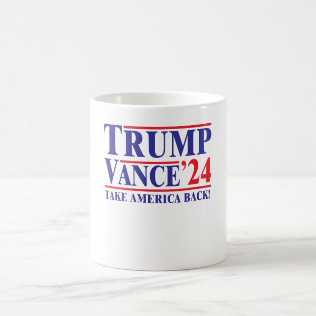 Caneca De Café Trump 2024 Coffee Mug "Take America Back" (Centro)
