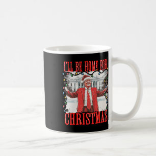 Caneca De Café Trump 2024 Estarei Em Casa Para Casa De Natal Dadd