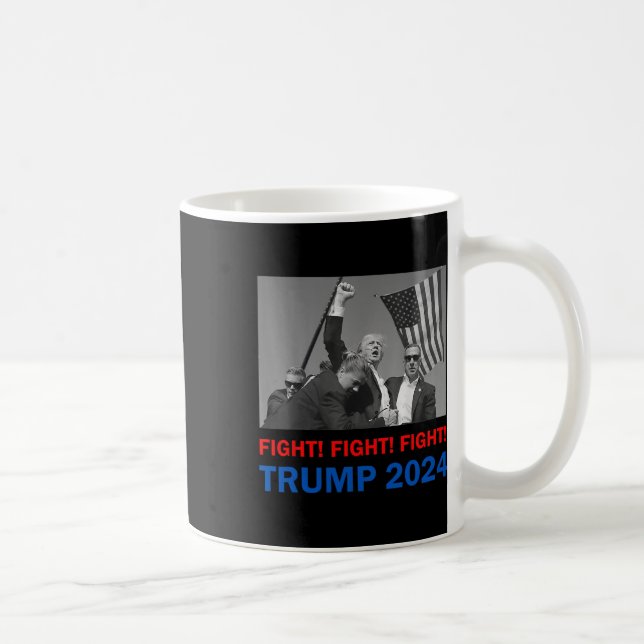 Caneca De Café Trump 2024 Luta Contra O Pum De Donald Trump (Direita)