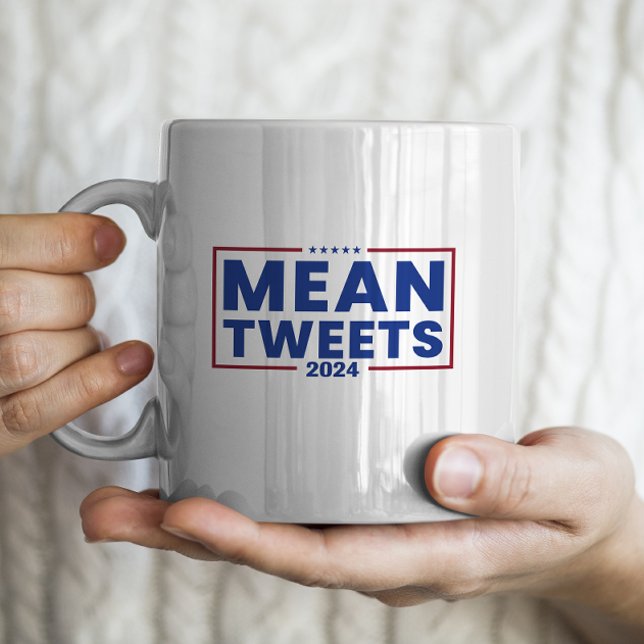 Caneca De Café Trump 2024 Mean Tweets Hoodie (Criador carregado)