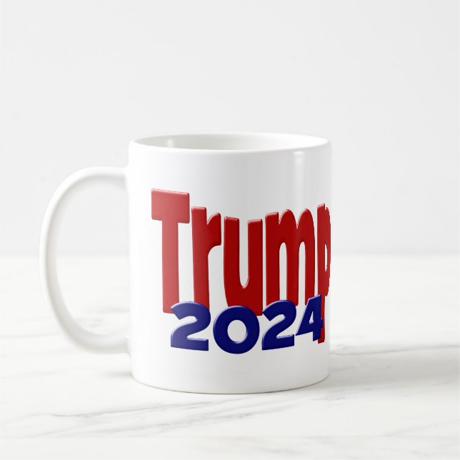 Caneca De Café Trump 2024 metade (Esquerda)