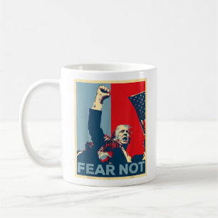 Caneca De Café Trump 2024 Não Tema, Punho Derrubou a Luta de Trum