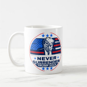 Caneca De Café Trump 2024 Nunca Entregue Trump Mugshot