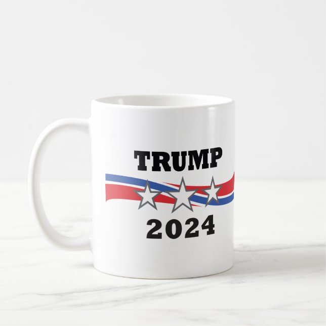 Caneca De Café Trump 2024 Stars & Stripes Victory (Esquerda)