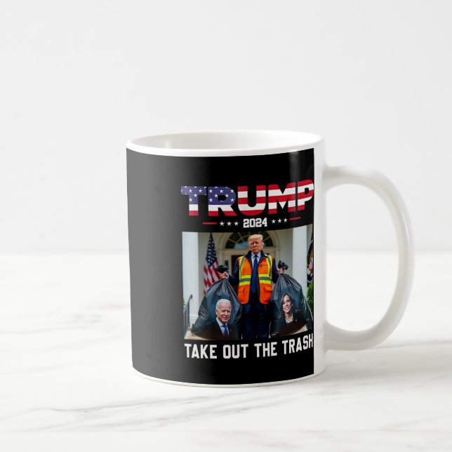 Caneca De Café Trump 2024 Tira O Lixo Engraçado Do Lixo (Direita)