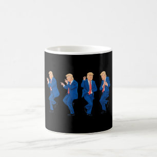 Caneca De Café Trump 45 47 Dança Divertida Dançando Presidente EU