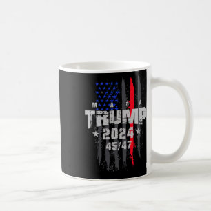 Caneca De Café Trump 45-47 Mega Bandeira dos EUA 2025 Eleição Pre