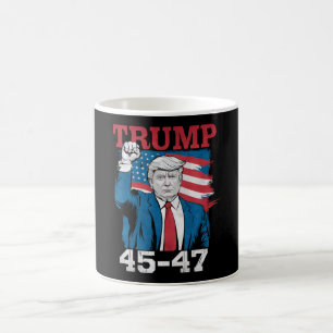 Caneca De Café Trump 45 47 Vintage Retro EUA Bandeira Americana