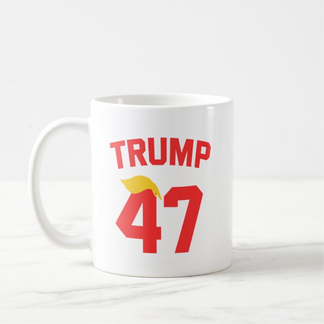 Caneca De Café Trump 47 Presidente (Esquerda)