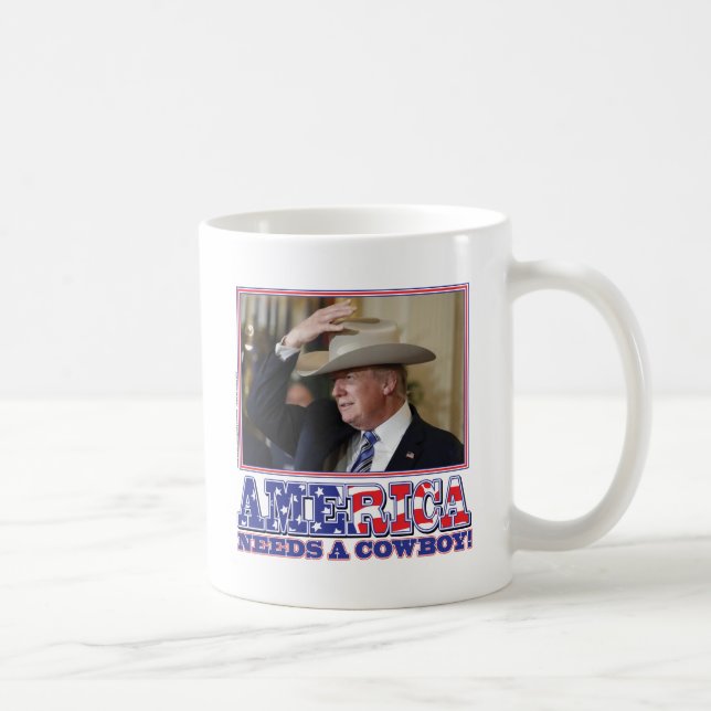 CANECA DE CAFÉ TRUMP-AMÉRICA-COWBOY (Direita)