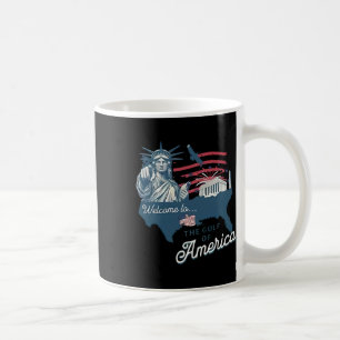 Caneca De Café Trump America's Golfo México Funny Trump Usa Flag