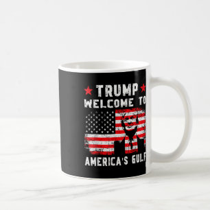 Caneca De Café Trump Bem-vindo ao golfo americano Engraçado Trump