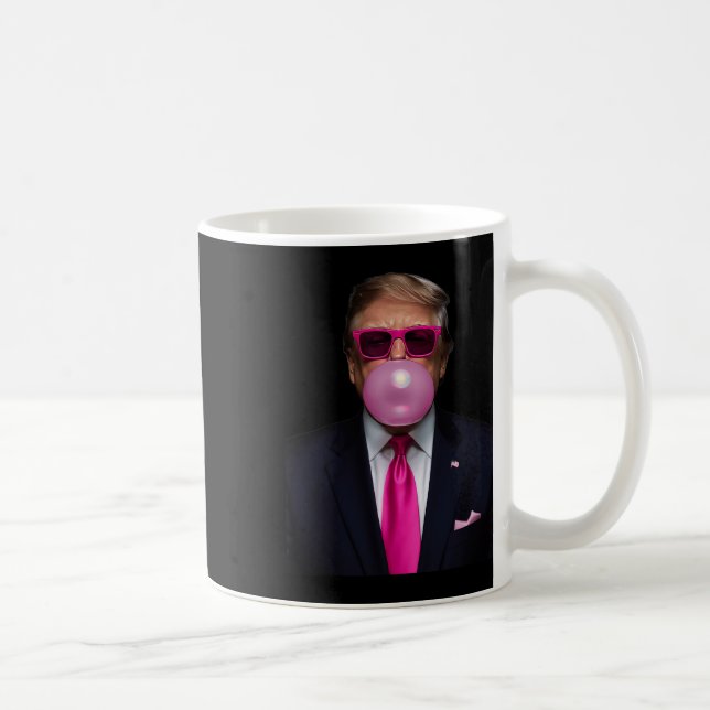 Caneca De Café Trump Bubble Gum Shirt 2024 Votação Presidente Fun (Direita)