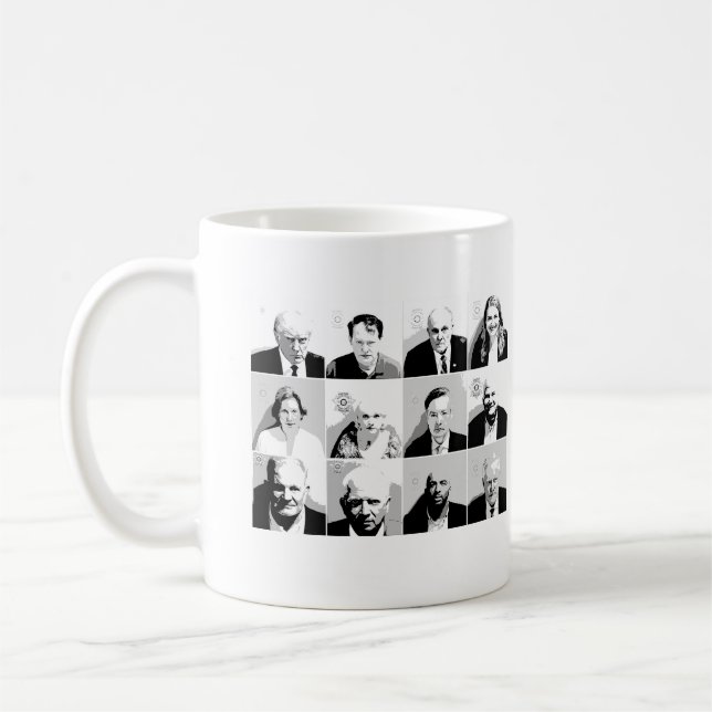 Caneca De Café Trump Co-Recorrida Mugshots (Esquerda)