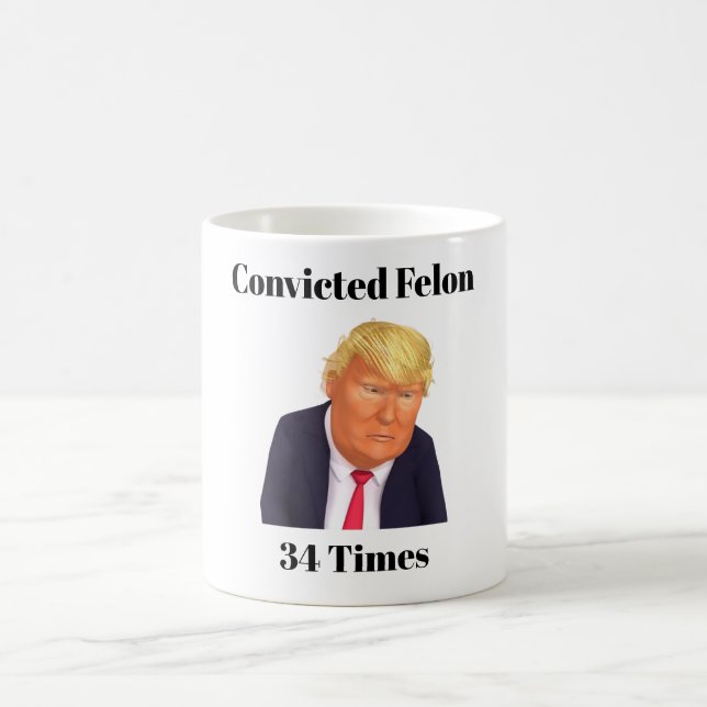 Caneca De Café Trump Condenou Felon Coffee Mug (Centro)