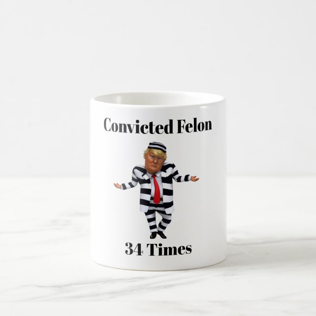 Caneca De Café Trump Condenou Felon Coffee Mug (Centro)