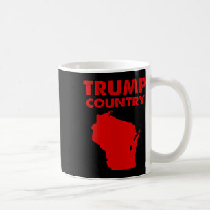 Caneca De Café Trump Country Wisconsin Map Red State Republican T