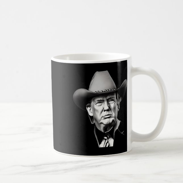 Caneca De Café Trump Cowboy Presidente Ocidental Você Sente Minha (Direita)