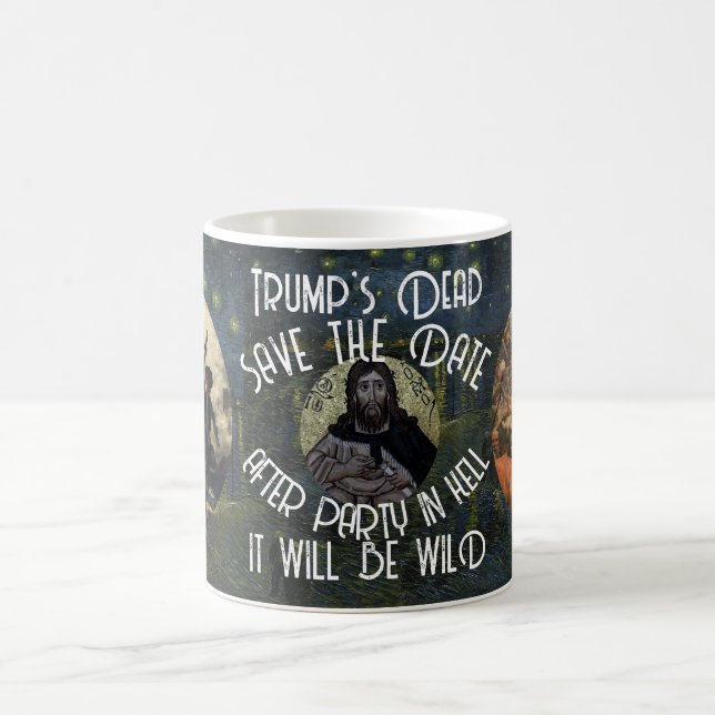 Caneca De Café Trump Dead After Party in Hell It will be Wild (Centro)