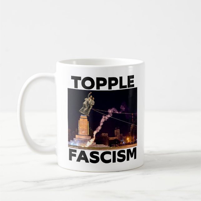 CANECA DE CAFÉ "TRUMP "DERRUBE O FASCISMO"" (Esquerda)