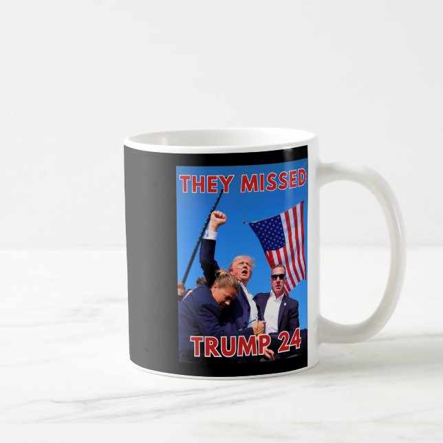 Caneca De Café Trump Desaparecido 2024 - Maga Política Patriótica (Direita)
