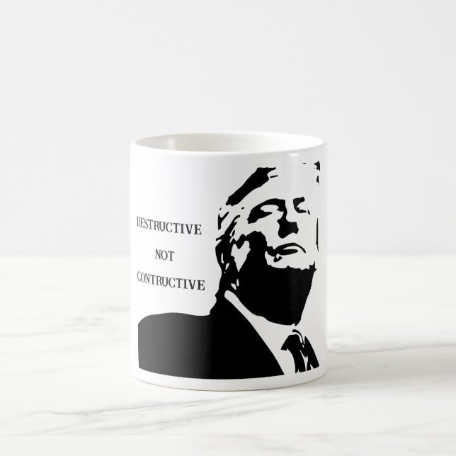 Caneca De Café Trump/Destructive Not Constructive Coffee Mug (Centro)