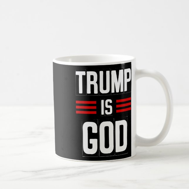 Caneca De Café Trump é Deus Engraçado Trump é Deus  (Direita)
